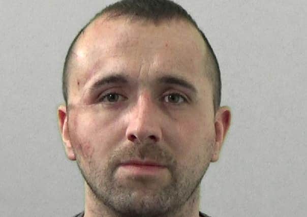 David Stamp has been jailed by magistrates after kicking and biting two police officers.