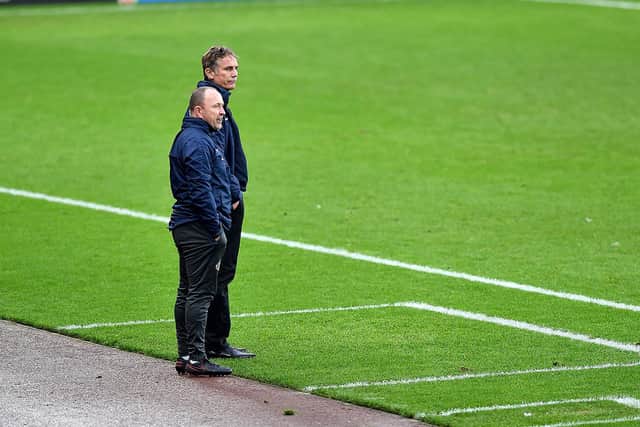 Sunderland manager Phil Parkinson and assistant Steve Parkin.