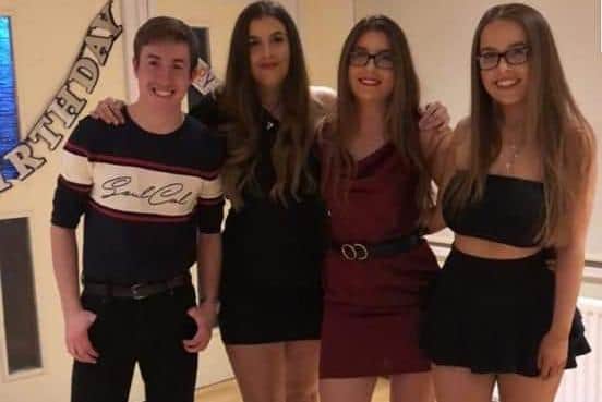 Jade with her brother and two sisters. From left: Matthew, Jade, Jennifer and Jessica