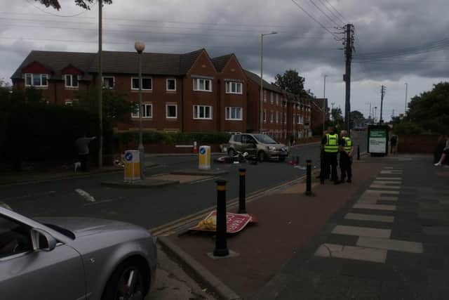 Motorcyclist, 18, airlifted to hospital with serious injuries following ...