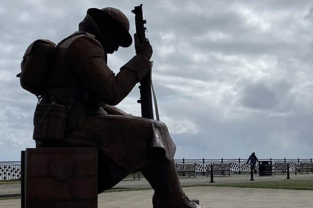 Durham Police are tackling anti-social behaviour with a dispersal order near Seaham's Tommy statue. Picture by Frank Reid.