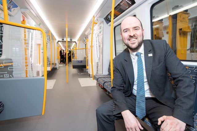 Transport Minister Richard Holden on the new train