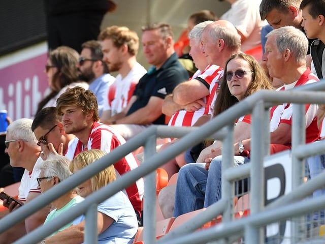 Sunderland fans enjoy the victory over Dundee United. Pictures by Frank Reid.