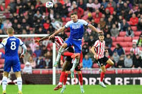 Charlie Wyke playing for Wigan Athletic against Sunderland. Picture by FRANK REID