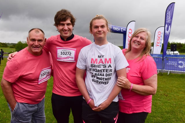 The McEvoy family; David, James, Charlie and Suzanne ready for this year's Race for Life.