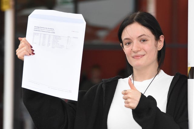 Oxclose Community Academy pupil Rebecca Corkindale, 16, cried tears of joy when she opened her results.