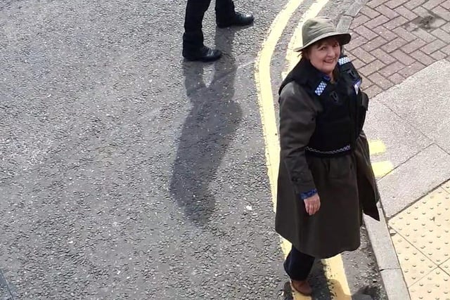 Brenda Blethyn who plays Vera took time to interact with fans during a break in filming.