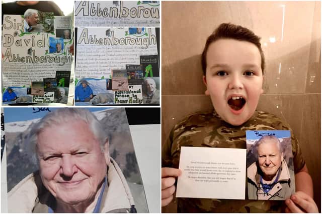 Fraser Hadley was delighted to receive a response from his hero David Attenborough