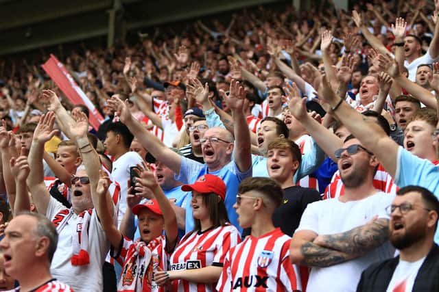 Sunderland supporters celebrating.