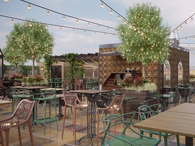 How the roof terrace will look