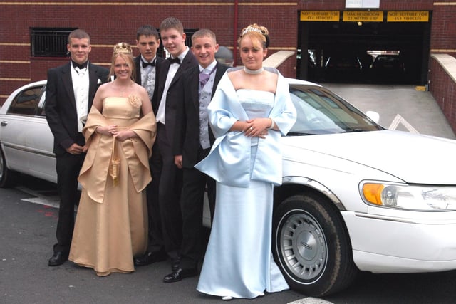 Biddick School pupils arrive at the Marriott in Sunderland for their prom in 2004.