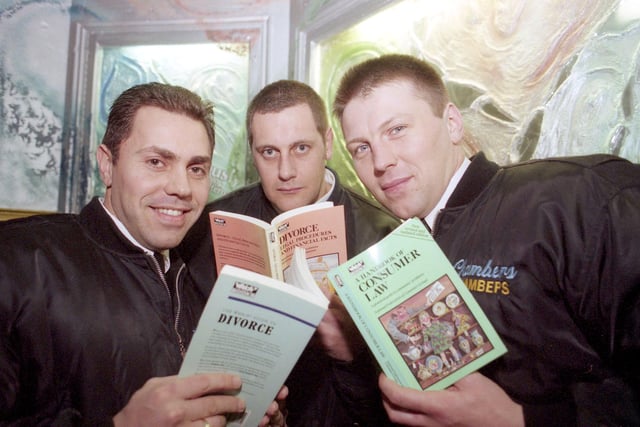 Graham Scrafton, Eddie Gillespie, Bruce McColl learning the law in January 1998