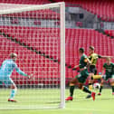 Jack Diamond scored Harrogate Town's third goal at Wembley