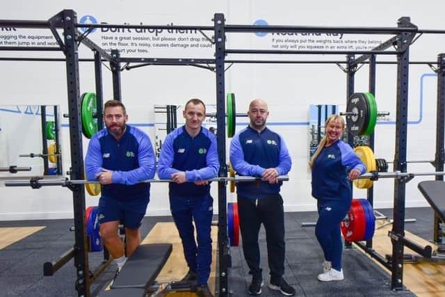 Manager Andrew Kelly (left) and some of his team at the new The Gym Group at the Toll Bar, Sunderland.