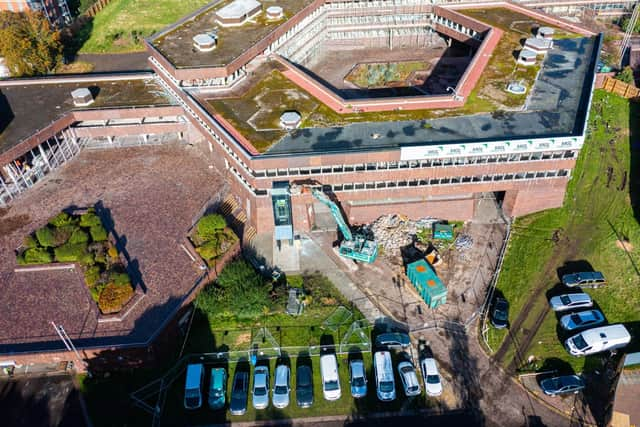 Demolition works have been begun on the old Sunderland Civic Centre.