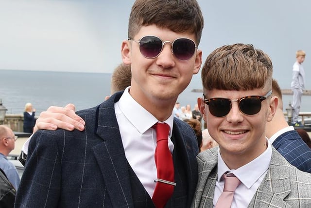 Many of the students arrived at the seaside venue sporting a range of shades.