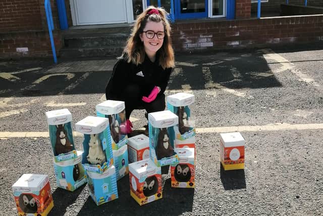 Volunteers have delivered Easter eggs to children of key workers.