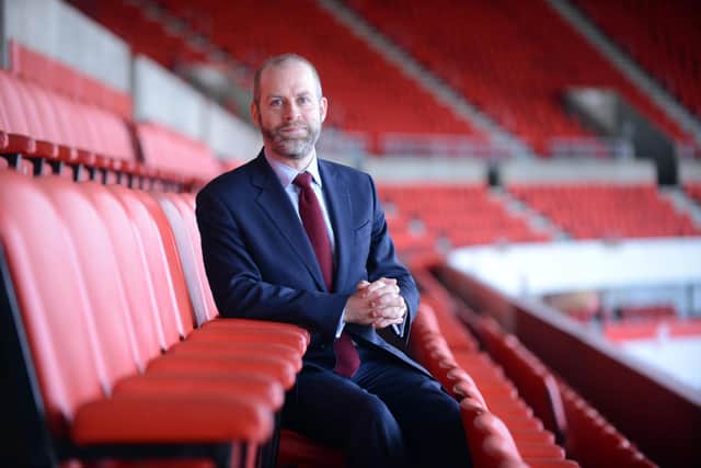 Jonathan Reynolds, Labour's Shadow Business and Industrial Strategy Secretary visits the Stadium of Light