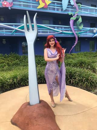 Georgia dressed as Ariel The Little Mermaid