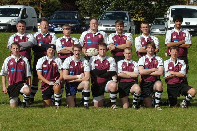 Can you spot any familiar faces in this retro Houghton Rugby Club line-up?