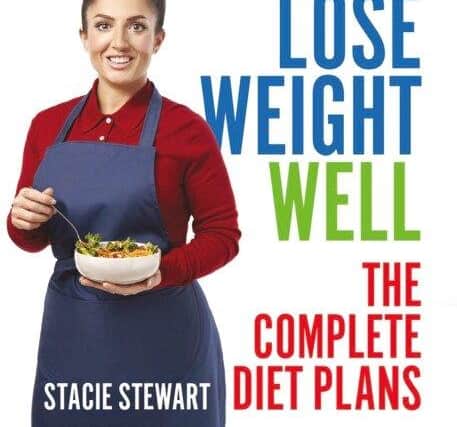 Stacie on the cover of the How to Lose Weight Well cookery book