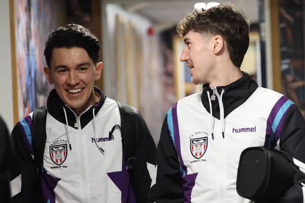 Luke O’Nien and Trai Hume before the game against West Brom earlier this month.