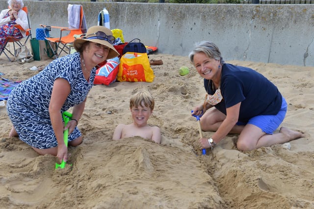 Heatwave at Roker with Jude Porter, nine buried in sand from Ann Smith and Louise Liddle (RE)