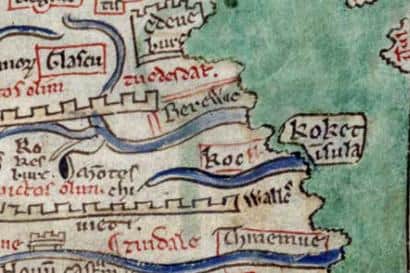 Can anyone tell us how Roker managed to elbow its way on to this historic 13th century map, currently housed in the British Library?