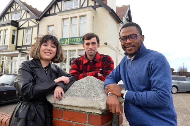 The Mayfield Apartments appears on Channel 4's Four in a Bed show. Business partners Mia Fang, Matt Blair and Emmanuel Lewu.