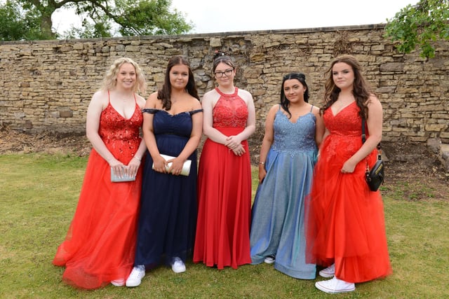 Year 11 students dressed for the occasion in their prom dresses.