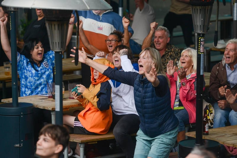 Fans enjoying the match at STACK Seaburn as England defeat Colombia 2-1 in the World Cup quarter-final. Picture by North News and Pictures.:Fans enjoying the match at STACK