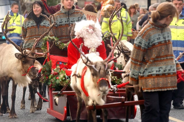 The Yuletide Wishes event in Sunderland 15 years ago. Santa's parade went along John Street and Fawcett Street to The Bridges.