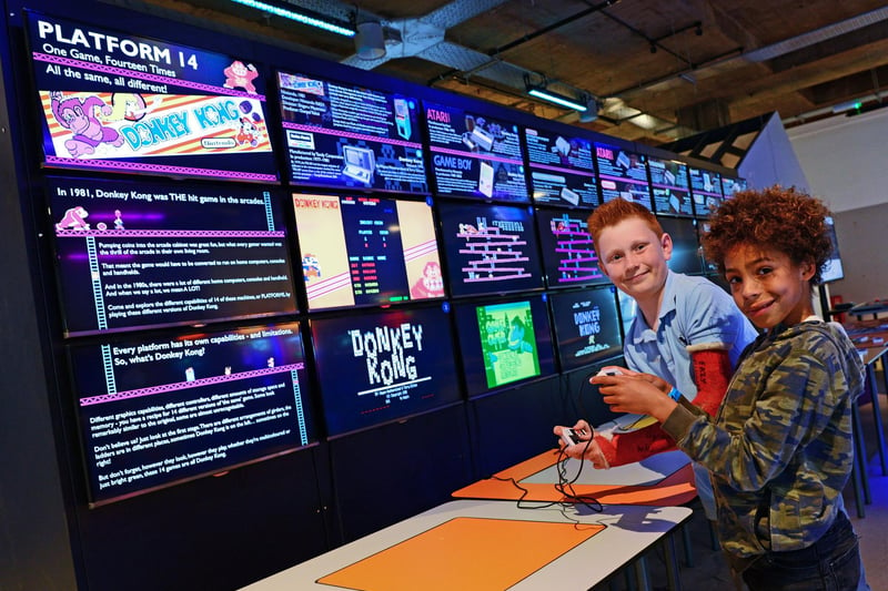 Gamers like Ryan Johnson and Finley Cocker, pictured here in 2019, can visit the National Videogame Museum in Angel Street from Friday, May 21. Book at https://thenvm.org/