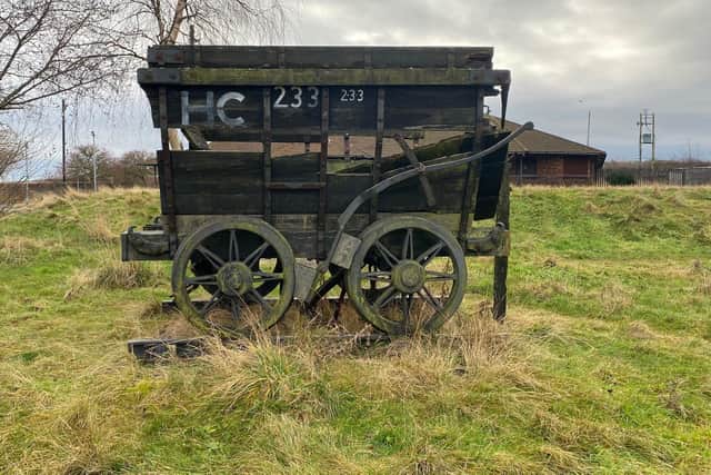 The colliery waggon which is being restored