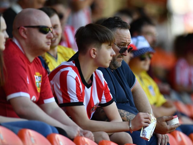 Sunderland fans enjoy the victory over Dundee United. Pictures by Frank Reid.
