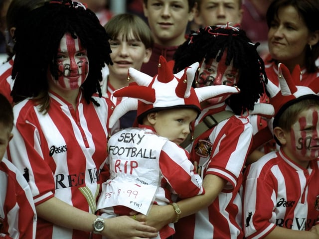 Sunderland fans enjoy the action during a game against Coventry City in 1997.
