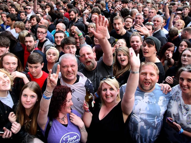 Happy faces among the audience.
