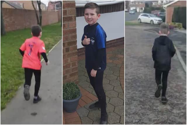 David Divens has been cataloguing his son Zac's daily runs as he sets out to complete a mile each day during March.