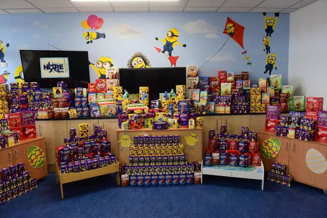 Just some of the Easter Eggs you donated last year.