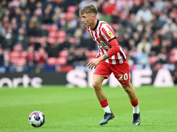 Jack Clarke playing for Sunderland.