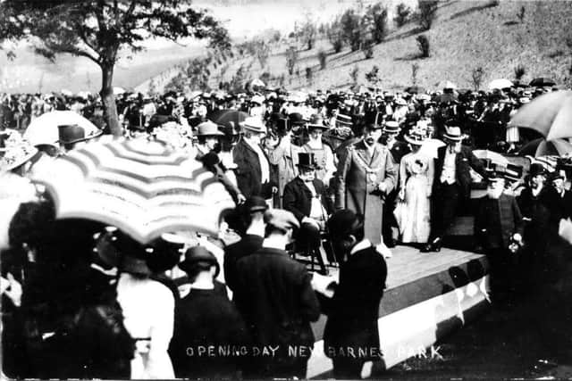 The Grand opening of Barnes Park in 1909.
