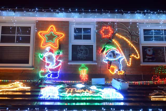 The house has been filled with light displays for the festive period.