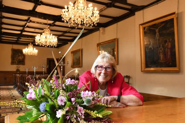 Lindel Carre chair Durham Flower Club at Ushaw Historic House
