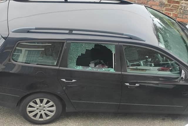 A worker's car was broken into on the former civic centre site.