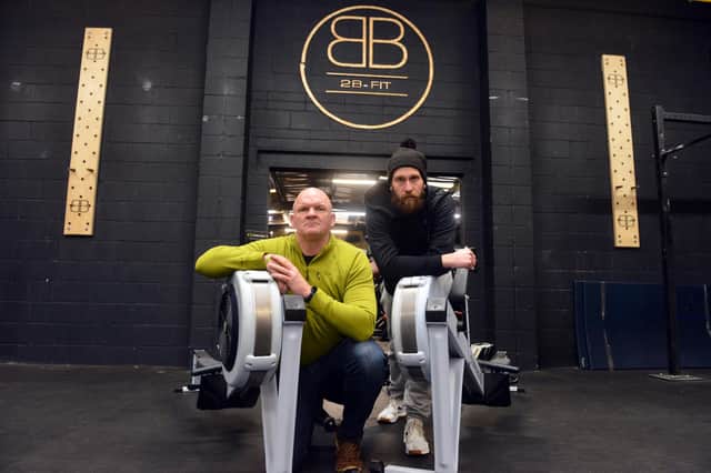 2B-FIT gym owner Stephen Brewis and Dave Bainbridge (left). The gym will be hosting a 24 hour fundraising event to raise money for the suicide charity If U Care Share.