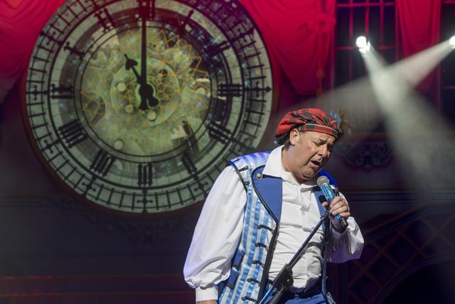 Andy Gray on stage at the King's Theatre in Edinburgh, playing Buttons in Cinderella. 
The Perth-based actor was one of the stars of the Christmas pantomime at the King's Theatre in Edinburgh each year.