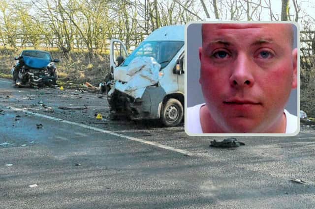 Bradley Smith caused a head-on horror crash involving his converted camper van and a Nissan Juke on the A688 at Staindrop in County Durham