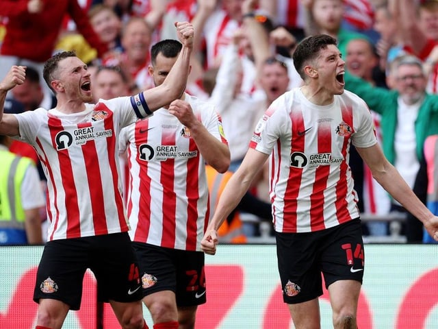 Ross Stewart celebrating after netting his side's second goal of the day