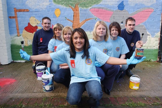 This team from the Prince's Trust painted murals at the Salvation Army's Shakespeare House 19 years ago. Here are Ryan Turley, Gemma White, Laura Smith, Dawn Robson, Natalie Barnes, Leann Flynn, and Graham Winter.