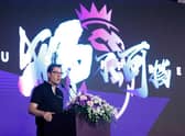 SHANGHAI, CHINA - JULY 19: Richard Masters of Premier League speech during PPTV Press conference on July 19, 2019 in Shanghai, China. (Photo by Fred Lee/Getty Images for Premier League)
